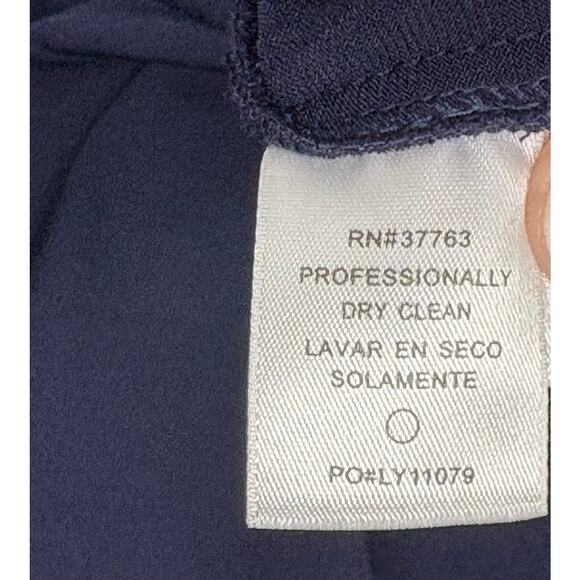 Laundry Shell Segal Dress Navy Stretch Fit Flare Ruched Women’s Size 6 - Picture 6 of 6